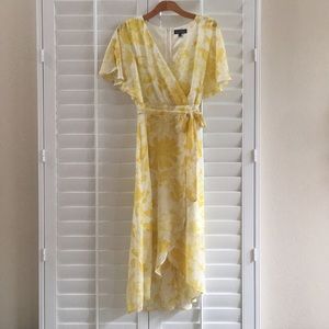 Luxology Midi Faux Wrap Floral Dress